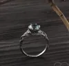 Küme Halkaları Vintage Aquamarine Kadınlar İçin Bohem Kabile Çapraz İçi Blue Mavi Taş Yüzük Moda Partisi Takı Biblo