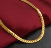 18k Embossed Chains Gold Plated Necklace full body 7.8MM-55cm