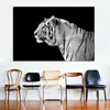 Черно-белый тигр холст живопись стена искусства животных картинки для гостиной холст отпечатки современные Cuadros декор