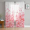 Curtain & Drapes Bubble Balloon Pink Sweet Tulle Curtains For Living Room Bedroom Decoration Luxury Voile Valance Sheer KitchenCurtain