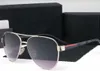 luxury Oval sunglasses for men designer summer shades polarized pilot eyeglasses black vintage oversized sun glasses of women male sunglass with box
