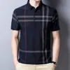 Maglietta da polo da uomo a maniche corte per uomo Summer Shirt Slipdatura Slimt Fit Streetwear Streetwear Fashion Men Tops 220712