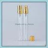 Packing Bottles Office School Business Industrial 10Ml Aluminum Sprayer Transparent Glass Per Bottle Trav Dhqu4