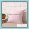 Pillow Case Bedding Supplies Home Textiles Garden Ll Pillowcase Pure Color Polyester White Er Cushion Decor Pil Dh0Vy