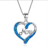جديد S925 الفضة الاسترليني لصالح أمي على شكل قلب حرف قلادة قلادة عيد الأم هدية مجوهرات