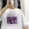 독특한 쿠라 피카 헌터 그래픽 남자 S t 셔츠 killua zoldyck print harajuku 단락 짧은 소매 애니메이션 남성 캐주얼 220618