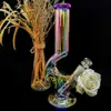 Tubi per acqua in vetro colorato Downsteam Perc Riciclatore Dab Rigs Bruciatore a nafta Pipa inebriante Narghilè Dabber Bong spessi Fumatori Shisha Accessorio