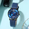 Bilek saatleri bayanlar izle çift katmanlı 3D kadran tasarım deri bilezik kadın moda alaşım analog kuvars relojeswristwatches hect22