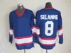 Винтаж 1992 Bobby Hull 9 Хоккейные майки 13 8 Teemu Selanne 10 Dale Hawerchuk 16 Laurie Boschman Blue White Stitched Jersey Mens M-XXXL