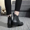 Pofulove Frau Regen Stiefel Frühling Herbst Wasserdichte Ankle Boot für Weibliche Schuhe Niedrigen Absatz Regen Stiefel Nicht-Slip Damen schuhe 2022