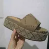 Platform Designer Slide Slippers Sandals Flat Summer luxury Slides For Men Women Rubber Leather Loafers Ladies Fashion Heightening Sliders