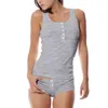 Pjamas for女性のファッションピジャマ綿パジャマセクシーなトップとショートパンツ寝室ノースリーブパジャマセットレディースランジェリーパーティーセット220421