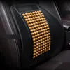 Auto -stoelbedekkingen Zomerkussen Ademend houten kralen Cover Office Cool Lumbar Pillow Massage SupportCar