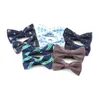 Bow -slipsar sitonjwly vuxna barn slips set polyester jacquard herr randiga bowtie pojkar grils baby anpassad logobow