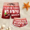 Couple Matching I Love You Berry Much Shorts 3D Printed Casual Shorts Men Women Fashion for Couple Outfit Beach Shorts W220617