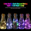 Strings LED Solar Powered Wine Bottle Cork Festival Outdoor Light Garland Lights Fairy 1M 2M Shaped Copper Wire StringLED230o