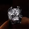 Klusterringar mäns pekfinger personlighet ring mode pojke liten hund silver färg juvelercluster