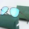 2022 Diseñador de la marca de metal de alta calidad Piloto Gafas de sol Mujeres Hombres Lentes con estampado de monogramas Gafas de sol para mujer Lente Uv400 Oculos De Sol Lunette De Soleil 002