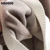 GIGOGOU Geomatric Knit Set da 2 pezzi Donna Maglione Tute Autunno Dolcevita Pullover Top + Pantaloni Harem Tute Giacca 220315