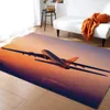 Carpets Airplane Sunset Printed Floor Mat de porte Porte de porte Chauffage de salon
