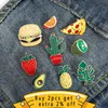 Fashion Rainbow Enamel Lapel Cartoon Pins Fruits Food Mix Brooches Badges Backpack Cute Pins Gifts For Friends Wholesale Jewelry