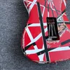 2022 years popular vintage electric guitar Edward Eddie Van Halen Heavy Relic Red Franken Black White Stripes Maple Neck