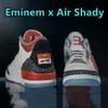 Wizards Jumpman 3 3S Męskie buty do koszykówki ciemne tęczówki Czarne czyste biały cement ponownie wymyślony Mars Stone Eminem x Slim Shady Neapolitan Cool Gray Men Sport Sneakers 40-47
