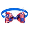 Dog Odzież Akcesoria 12 Wzory Dzień Niepodległości Zwierzęta Dog Krawaty Regulowany Patriotic Pet Krawat 4 lipca Amerykańskie Kot Dogs Bowknot