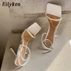 Eilyken 2021 New Women Sandal Thin High Heel Elegant Ladies Pumps Shoes Narrow Band Summer Gladiator Sandals Shoes size 35-40 shjwsrjwsg