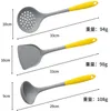 シリコンクッキング調理器具セット木製ハンドルスパチュラスープスプーンブラシラドルパスタザルノンスティック調理器具キッチンツール