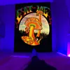 Tapestries الفطر الفلورسنت جدار الجدار معلق سجادة القماش Trippy Decor Decor