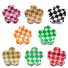 Hårklämmor Barrettes Ins Multicolor Checkerboard Grid Five Leaf Clover Acetate Clip for Women Cute Flower Acrylic Claw AccessoriesHair