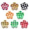 Grampos de cabelo Presilhas Ins Multicolor Checkerboard Grid Cinco Folhas Trevo Acetato Clipe Para Mulheres Bonito Flor Acrílico Garra AcessóriosCabelo