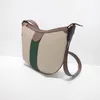 G liten axelväska specialväskor i canvas för kvinnor halvmåne design handväskor Grön och röd Webbdesigner cross body Diamond Gitter handväska 598125 dicky0750