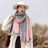 Lenços de inverno lenço pashmina para designers lenços quentes moda mulher clássica imita caxemira lã shawl long wrap 65 180cmscarves