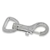Keychains Gucy Iced Out Carabiner Key Chain Gold Silver Color Hip Hop CZ Charm Jewelry Solid For Men Gifts3722134