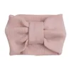 Baby pannband flickor bowknot grop randig hårband barn bomulls fast vid kanthuvud wraps elastiska huvudbonad barn hår tillbehör boutique turban pannband b8153