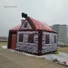 Outdoor Inflatable Pub Party Bar Tent Airblown Cottage Public House With Chimney For Garden And Yard Event