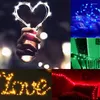 Saiten LED Leuchten Sade Silber Draht Girland Home Weihnachten Hochzeitsfeier Dekoration Jahr dekoriert