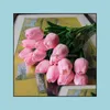 Dekoratif Çiçek Çelenk Festival Parti Malzemeleri Ev Bahçesi Yapay İpucu Çiçek Pu Düğün Dekor Buket Sahte D1 Bırak Teslimat 2021 PW