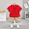 2st killar sommarkläder uppsättningar barn mode tröjor Shorts outfits för baby pojke toddler tracksuits 0-5 år 220419