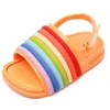 Classique enfants filles sandale dessin animé plage antidérapant enfant en bas âge bébé sandales concepteur arc-en-ciel chaussures de gelée pour enfants