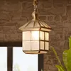 Hängslampor amerikansk stil veranda liten ljuskrona koppar enstaka huvud glas matsal balkong kreativ korridor sovrum ljuskrona