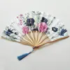 Traditionele Chinese bamboe fan vintage bloemthema vouwen hand vastgehouden fan trouwfeest gunsten