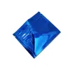 500 Stück/Einheit, 7,5 x 6,3 cm, kleine selbstdichtende Mylar-Druckverschluss-Verpackungsbeutel, Großhandel, wiederverschließbare blaue Lebensmittelaufbewahrungs-Reißverschlussbeutel