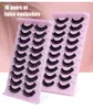 New Arrival Thick Natural D Curved False Eyelashes 10 Pairs Set Soft & Vivid Reusable Hand Made Multilayer 3D Fake Lashes Eyes Makeup Eyelash Extensions