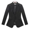 Kadınlar Suits Blazers artı SISE Moda Takım Ceket Üstleri Kadın İlkbahar ve Sonbahar Pamuk Keten Uzun Kollu İnce 5xl 6xlwomen