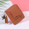 Plånböcker Fashion Letter Zipper Short Wallet Mini Coin Purse Card Organizing Holder Portable Presents for Women and Girlwallets Walletswallets