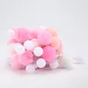 Strings LED 20 Colorful Fur Ball Light String INS Girl Heart Home Cute Furry For Indoor Bedroom Party Holiday Christmas DecorLED