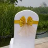 Bow Knot Chair Cover Cloth Yarn Wedding Chair Sash Back Decoration Hotel Party Tables And Chairs Decor Supplies